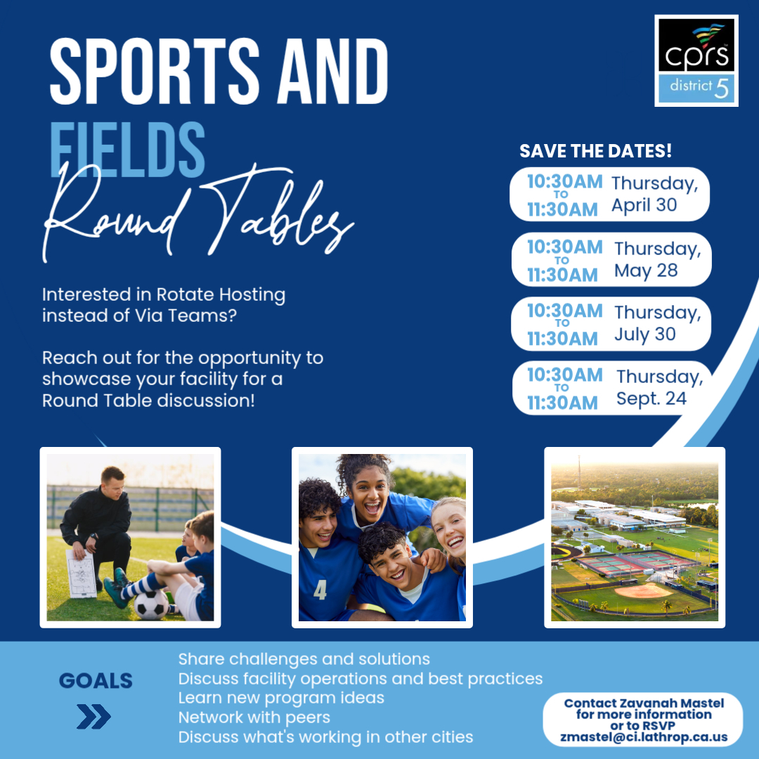 CPRS District 5 Sports & Fields Round Tables